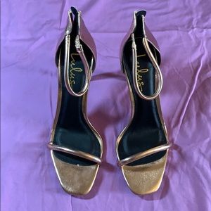 Lulus high heels size 10 rose gold